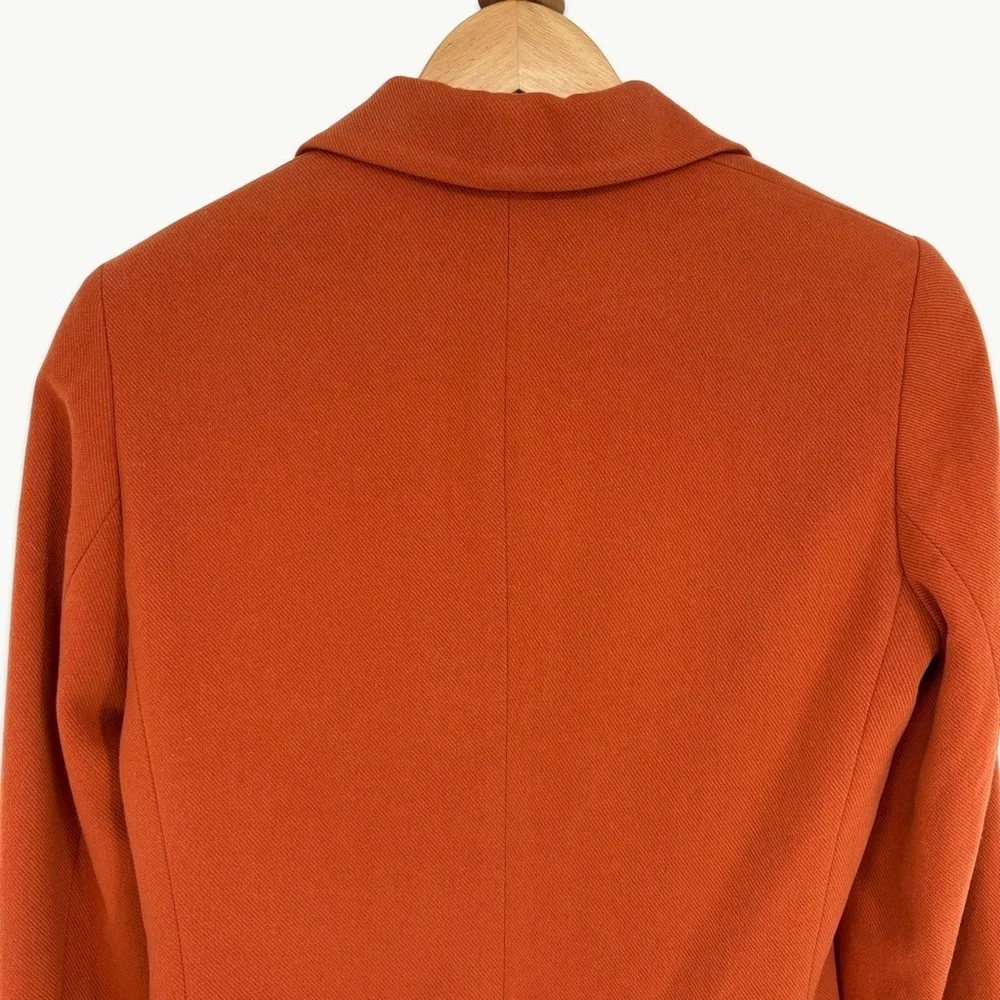 Vintage Ann Taylor Wool Cashmere Blazer Size 6 Burnt Orange 90s Classic - Picture 12 of 13